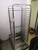 Stainless Steel Twenty Slot Baking Tray Trolley