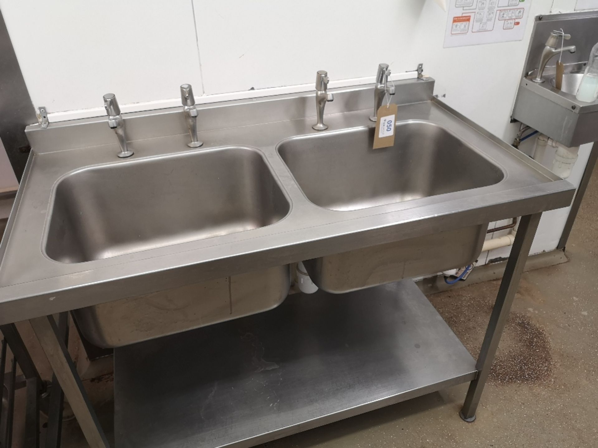 Stainless Steel Double Sink Basin Unit - Image 2 of 3