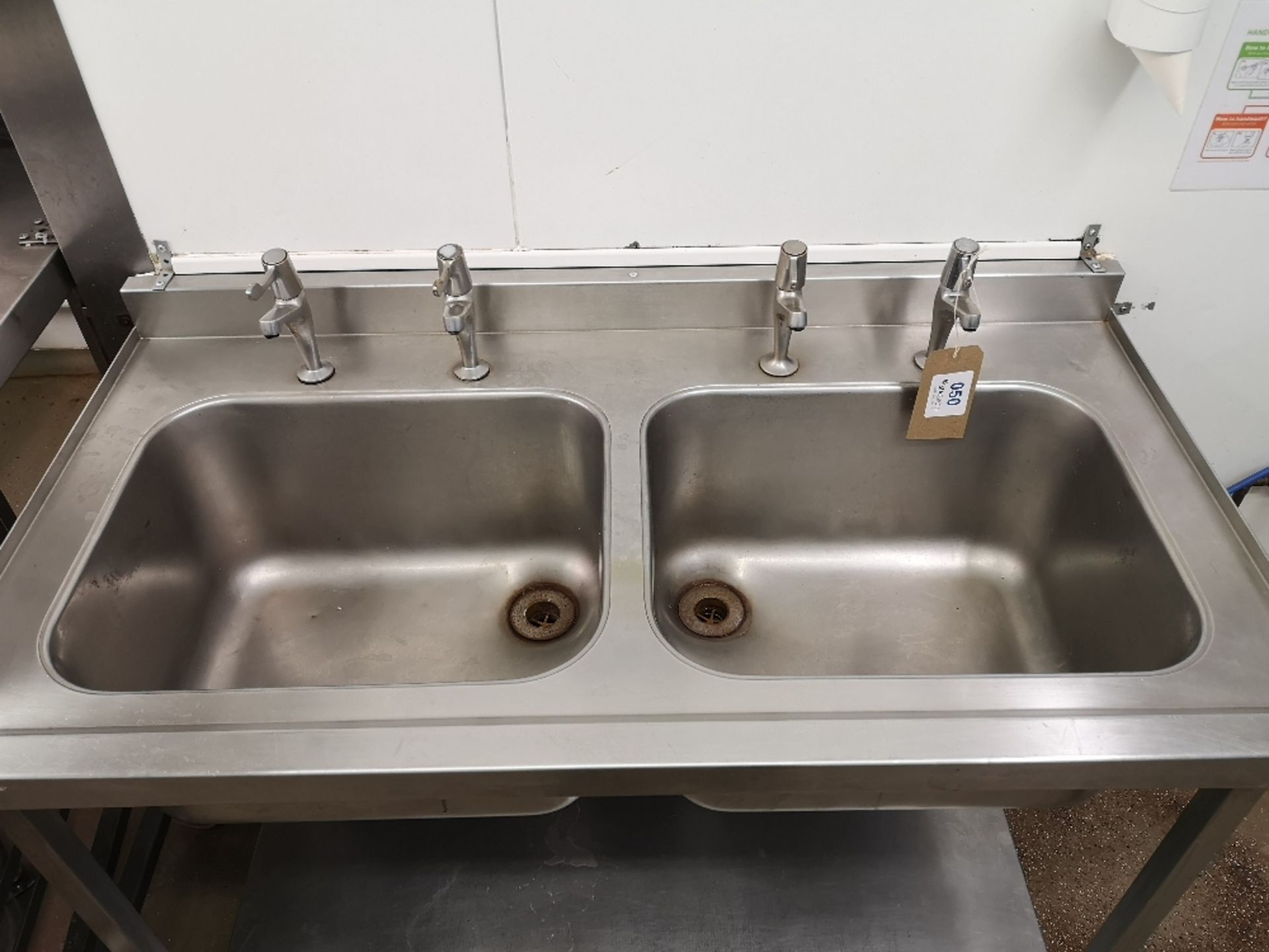 Stainless Steel Double Sink Basin Unit - Image 3 of 3