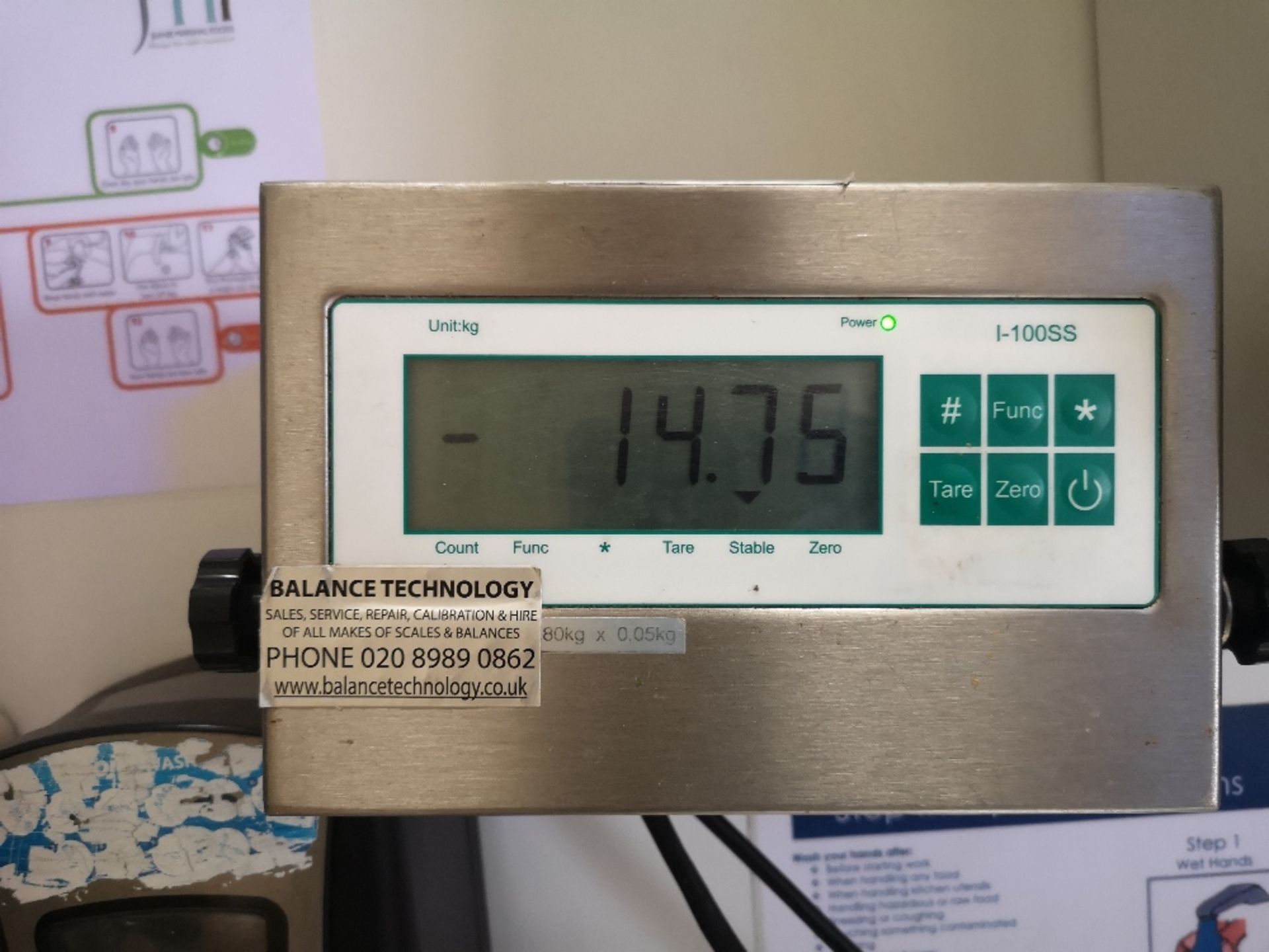 Ohaus Defender D150BL Stainless Steel 300lb Platform Scales - Image 3 of 3