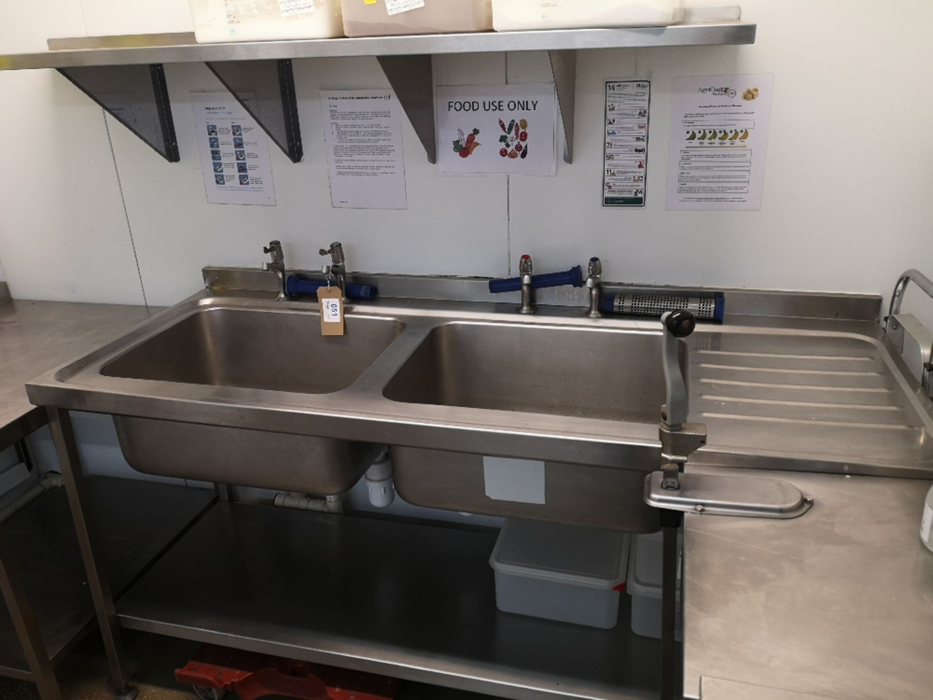 Stainless Steel Double Sink Basin Unit - Image 2 of 3