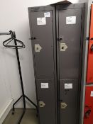 (2) Steel Floor Standing 2 door locker bank