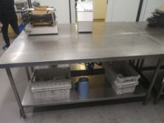 (2) Two Tier Stainless Steel Preparation Tables