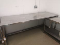 (2) Stainless Steel Preparation Tables