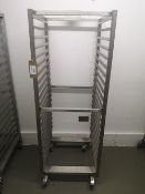 Stainless Steel Nineteen Slot Baking Tray Trolley