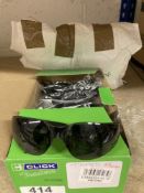 (22) Pairs of New Click Traders Ancona Tinted Safety Glasses