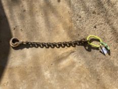 Single Leg 13mm Chain Sling c/w Safety Hook