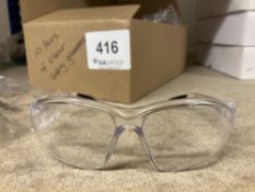 (10) Pairs of New Clear Safety Glasses