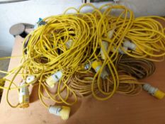 (8) Various 240V and 110V Extension Leads and Adapters, Various Lengths