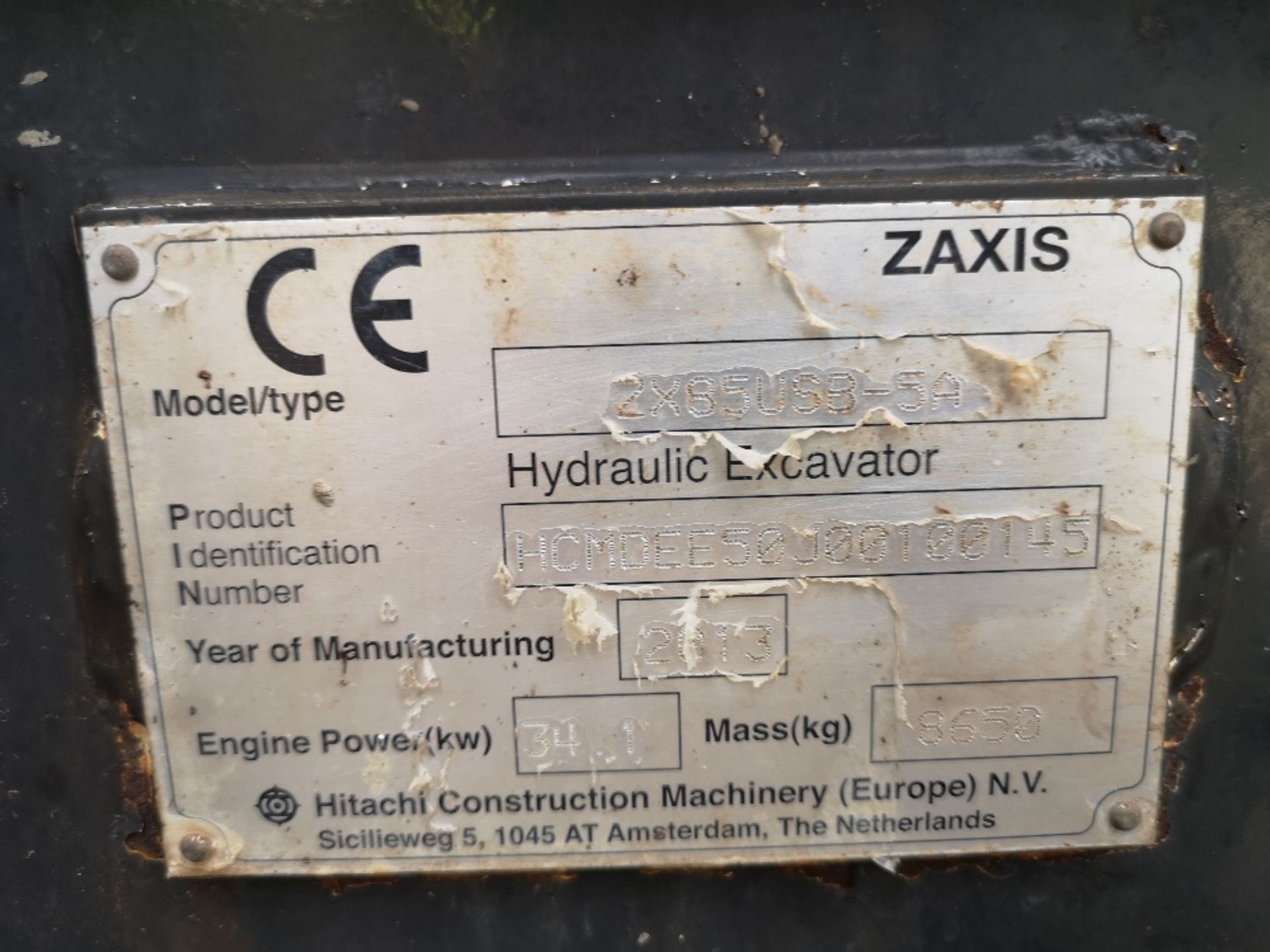 2013 Hitachi ZX85USB-5A Midi Excavator - Image 20 of 21