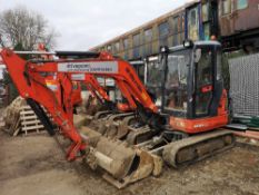 2016 Kubota KX101-3 Cabbed Mini Excavator