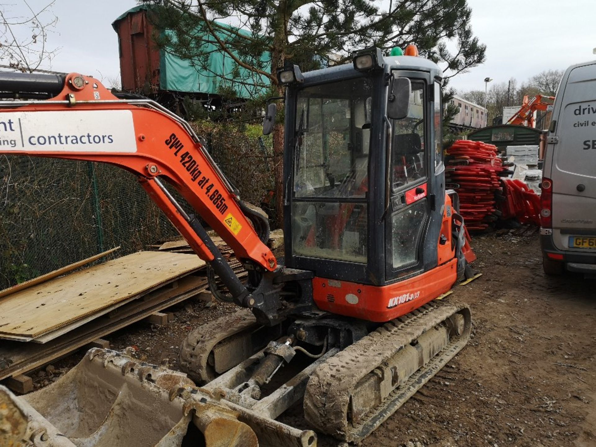 2016 Kubota KX101-3 Cabbed Mini Excavator - Image 2 of 7