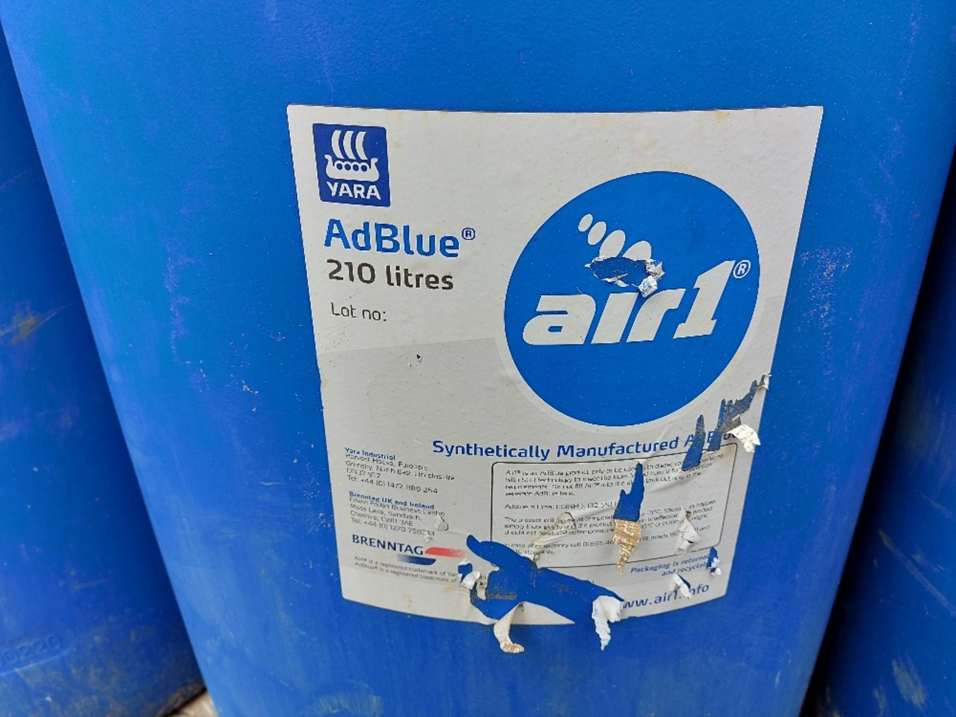 (3) Yara AdBlue 210Ltr Drum with Contents - Image 3 of 4