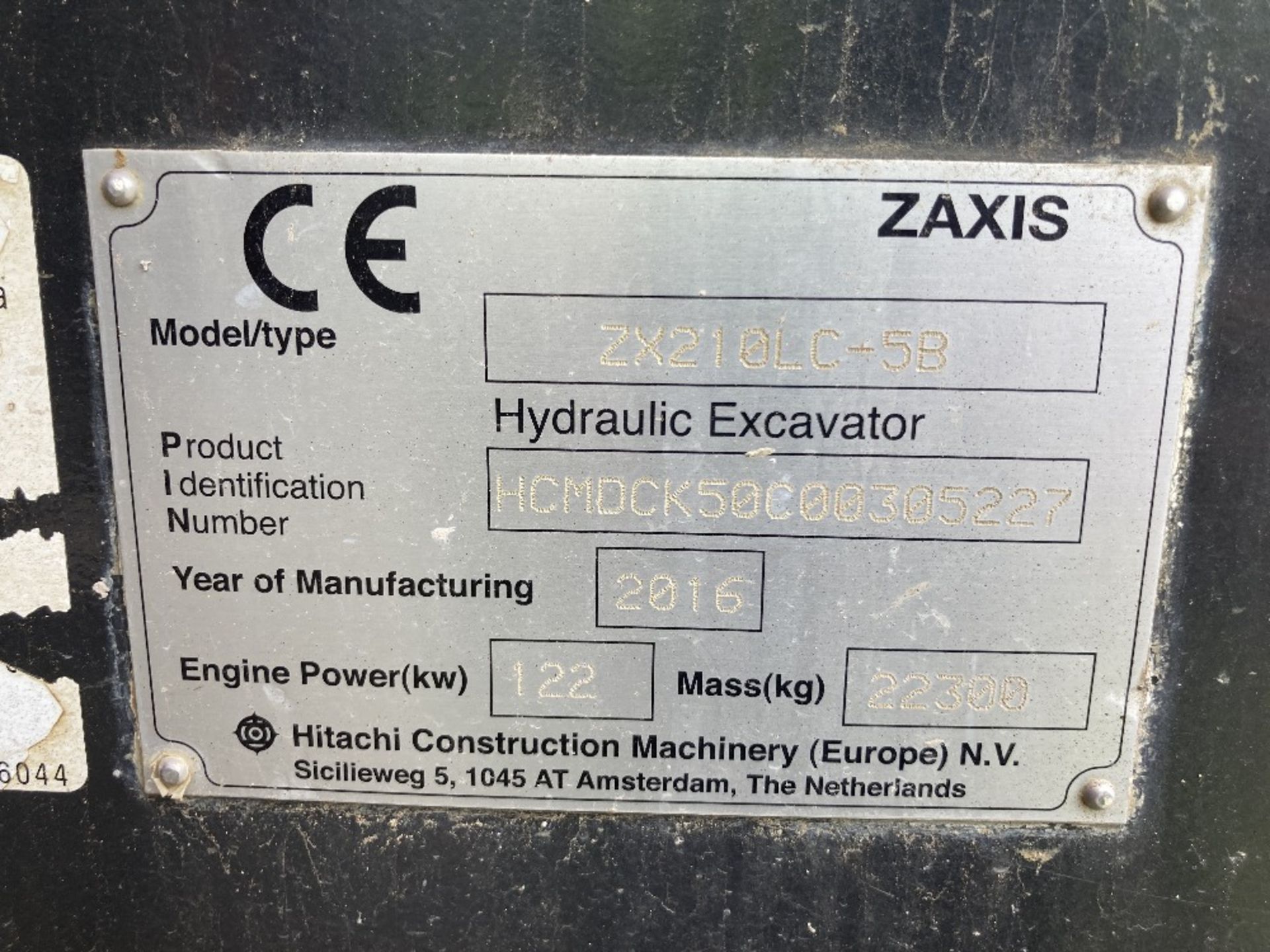2016 Hitachi ZX210LC-5B Hydraulic Excavator - Image 4 of 30