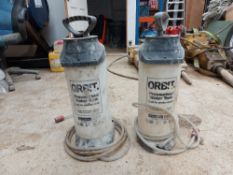 (2) Orbit 10 Ltr Pressurised Water Container