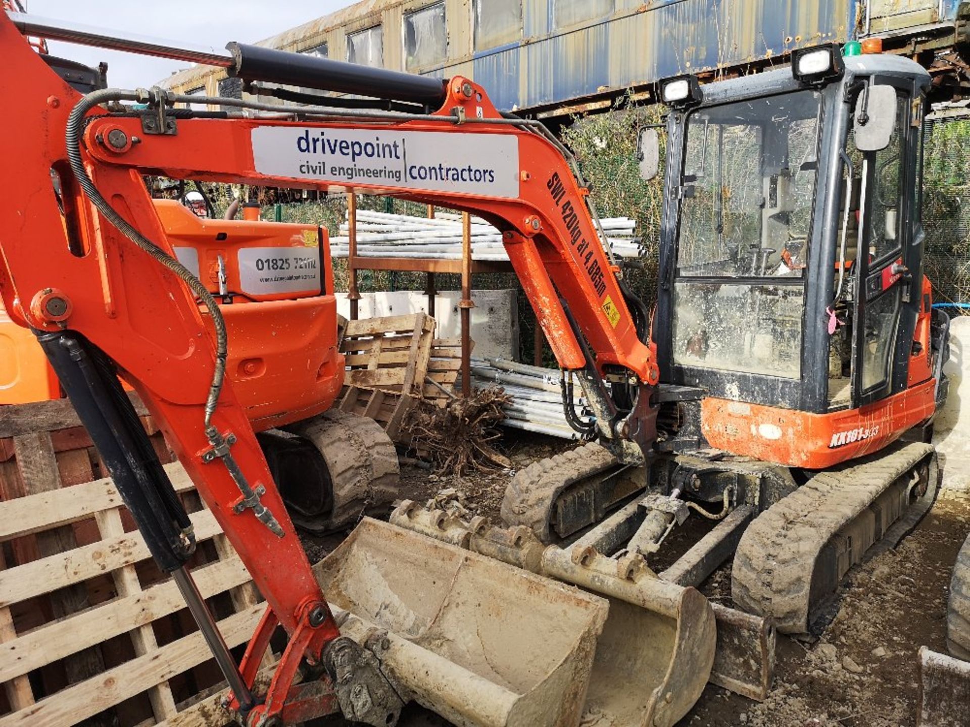 2016 Kubota KX101-3 Cabbed Mini Excavator