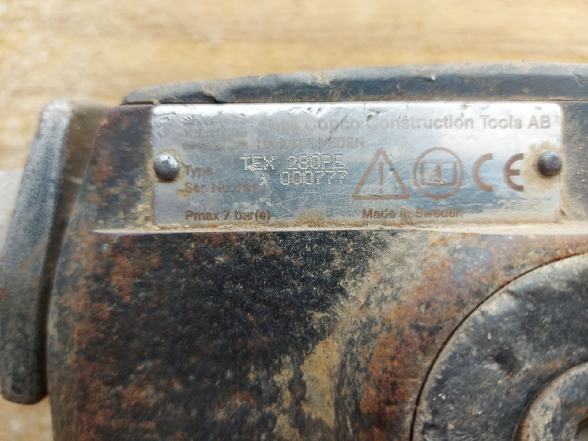 Atlas Copco Tex 280PE Pneumatic Gun Breaker c/w Point and Chisel - Image 3 of 3