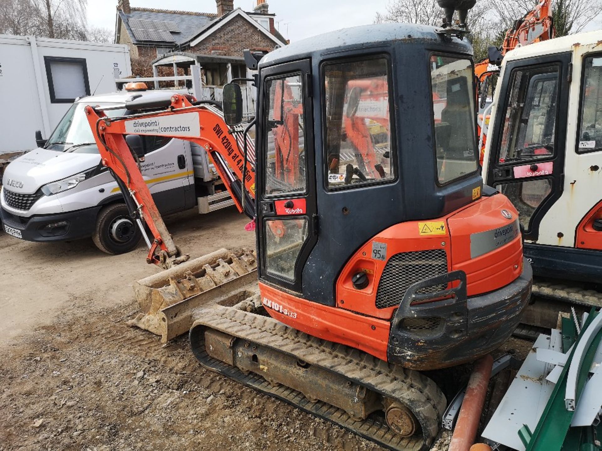 2016 Kubota KX101-3 Cabbed Mini Excavator - Image 3 of 6