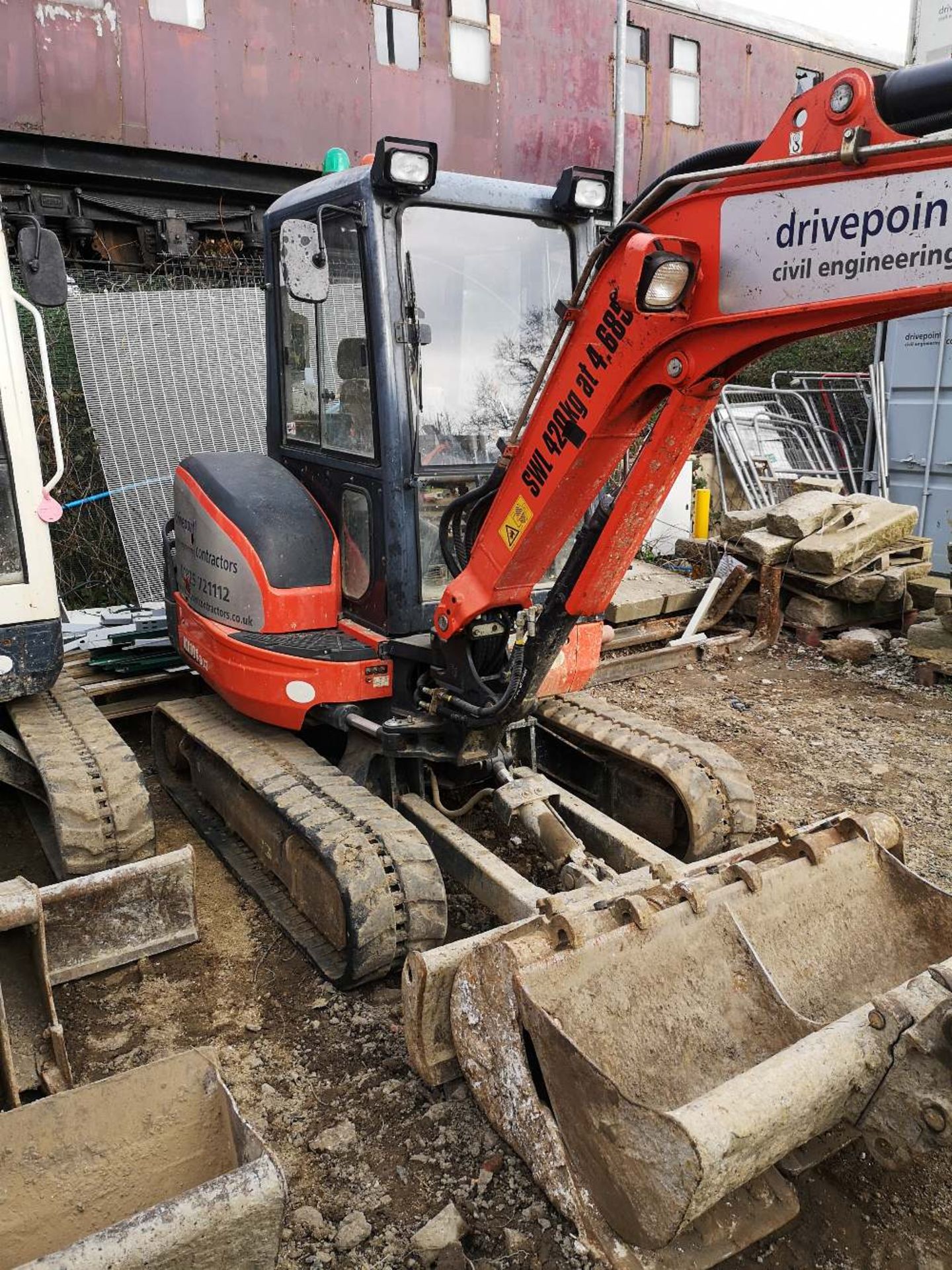 2016 Kubota KX101-3 Cabbed Mini Excavator - Image 5 of 6