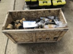 Pallet containing (2) hammer heads, Box containing various size bearings