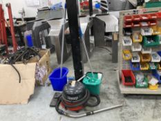 Pneumatic Henry Hoover with small quantity of cleaning supplies