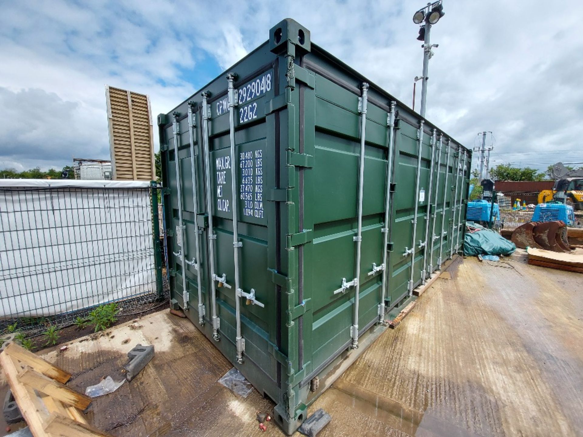 Steel side opening 20ft sea shipping container - Image 2 of 4