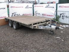 Ifor Williams tandem axle flat bed plant trailer