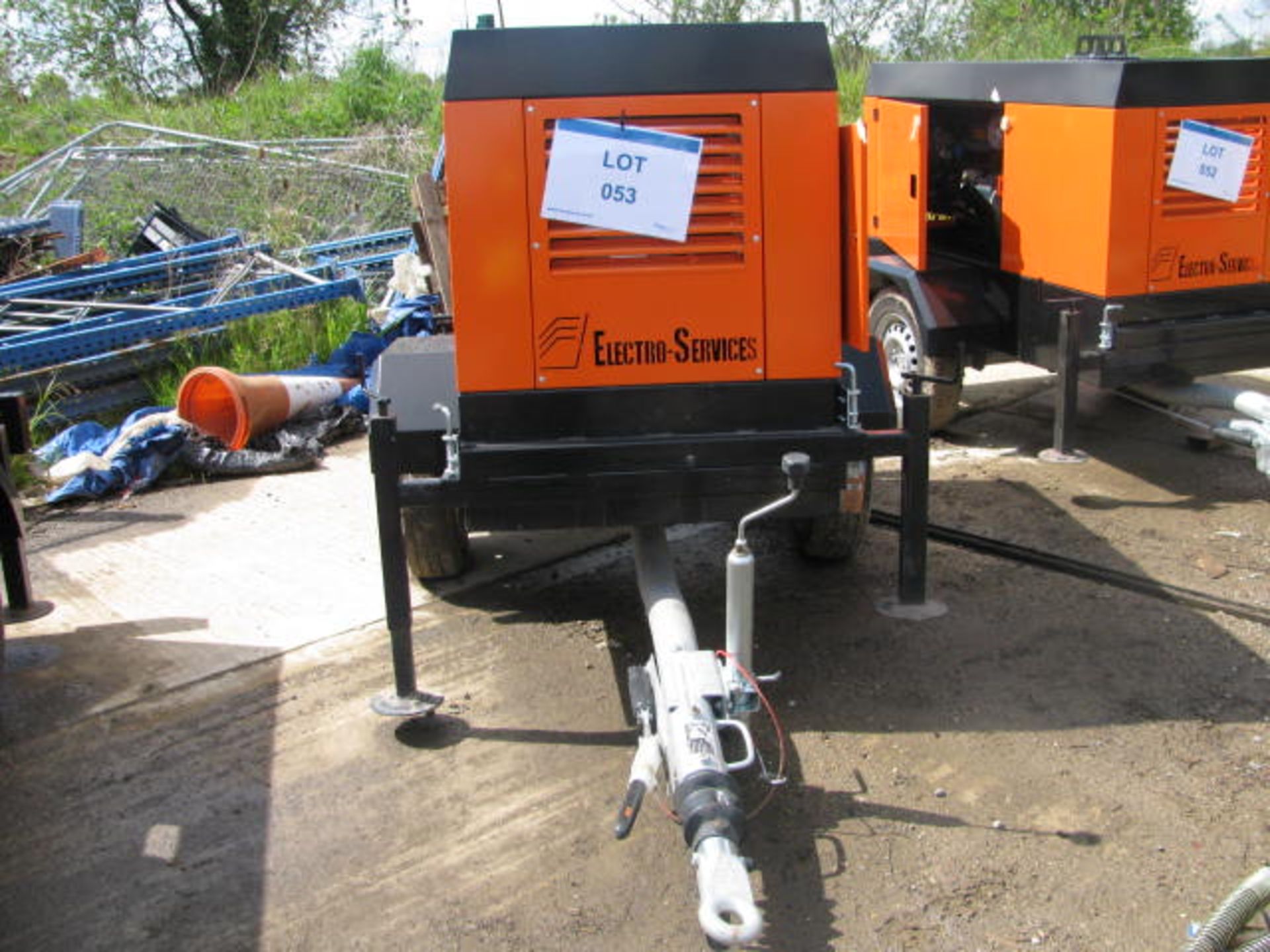 Electro Services lighting tower chassis with Kubota D1105 engine