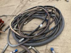 Quantity of (10) Hydraulic Hammer Piping Hoses Various Sizes 1.1/4" & 2"