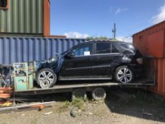 Mercedes Benz ML350CDi five door SUV (Accident damaged) with tandem axle trailer