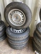 (4) New 13" Steel Rims with Compass CT7000 165xR13C Tyres