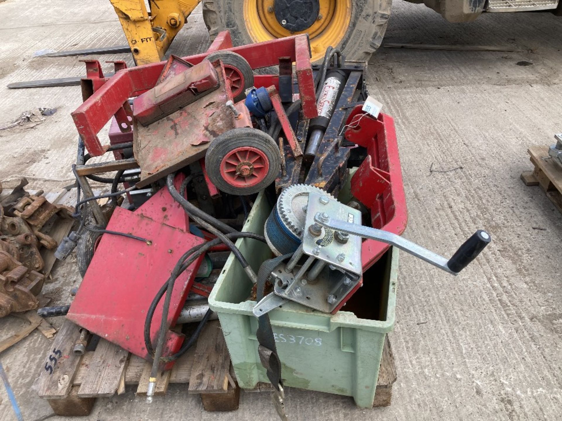 Pallet & Contents of Winch Parts