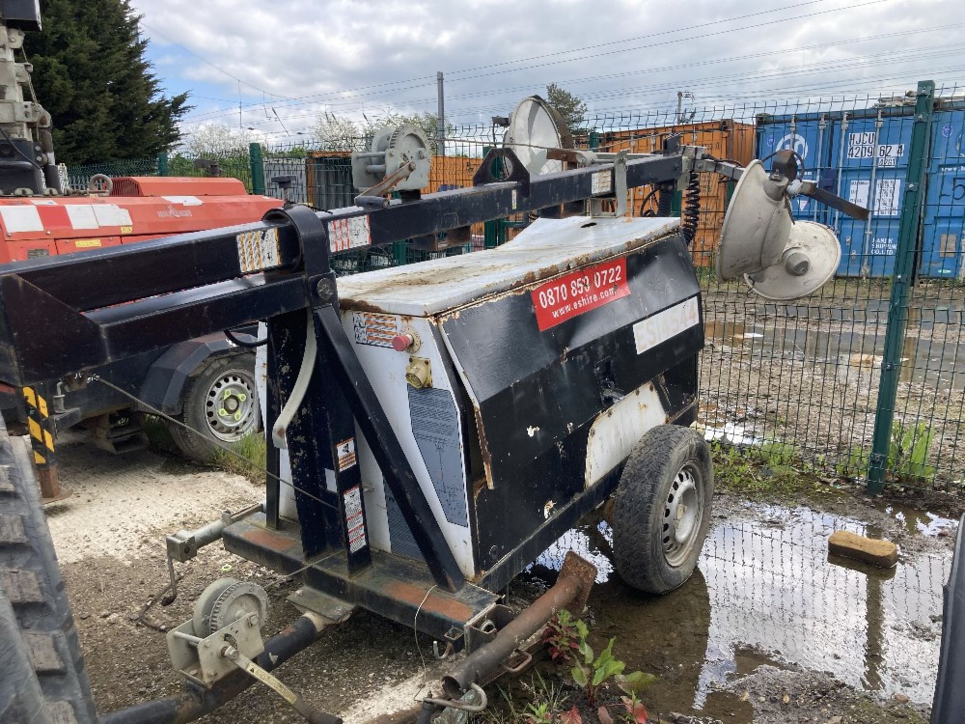 Wacker diesel powered single axle lighting tower - Image 12 of 18