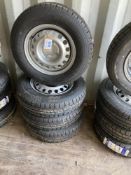 (4) New 13" Steel Rims with Compass CT7000 165xR13C Tyres