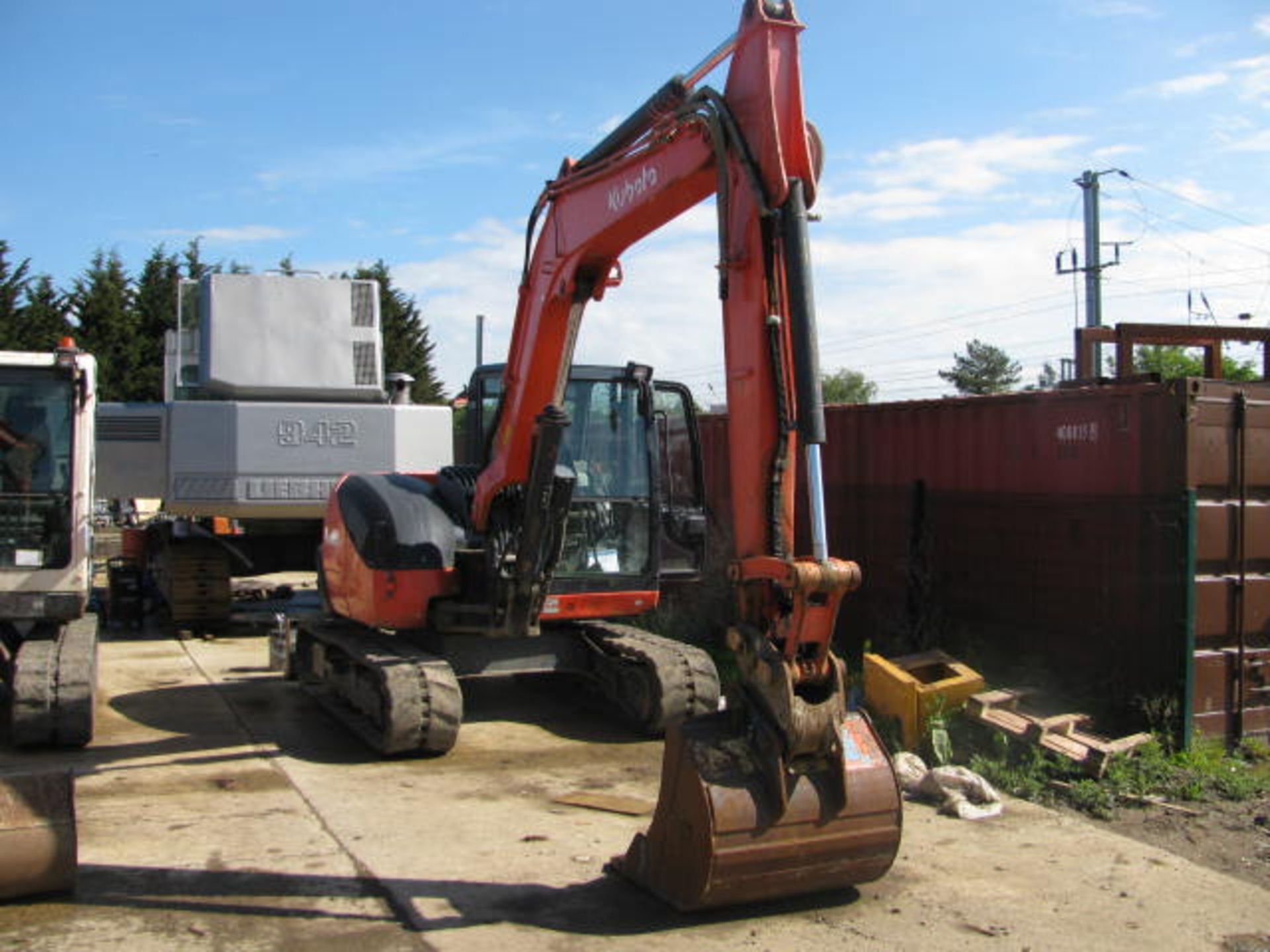 Kubota KX080-4 rubber tracked excavator - Image 3 of 8