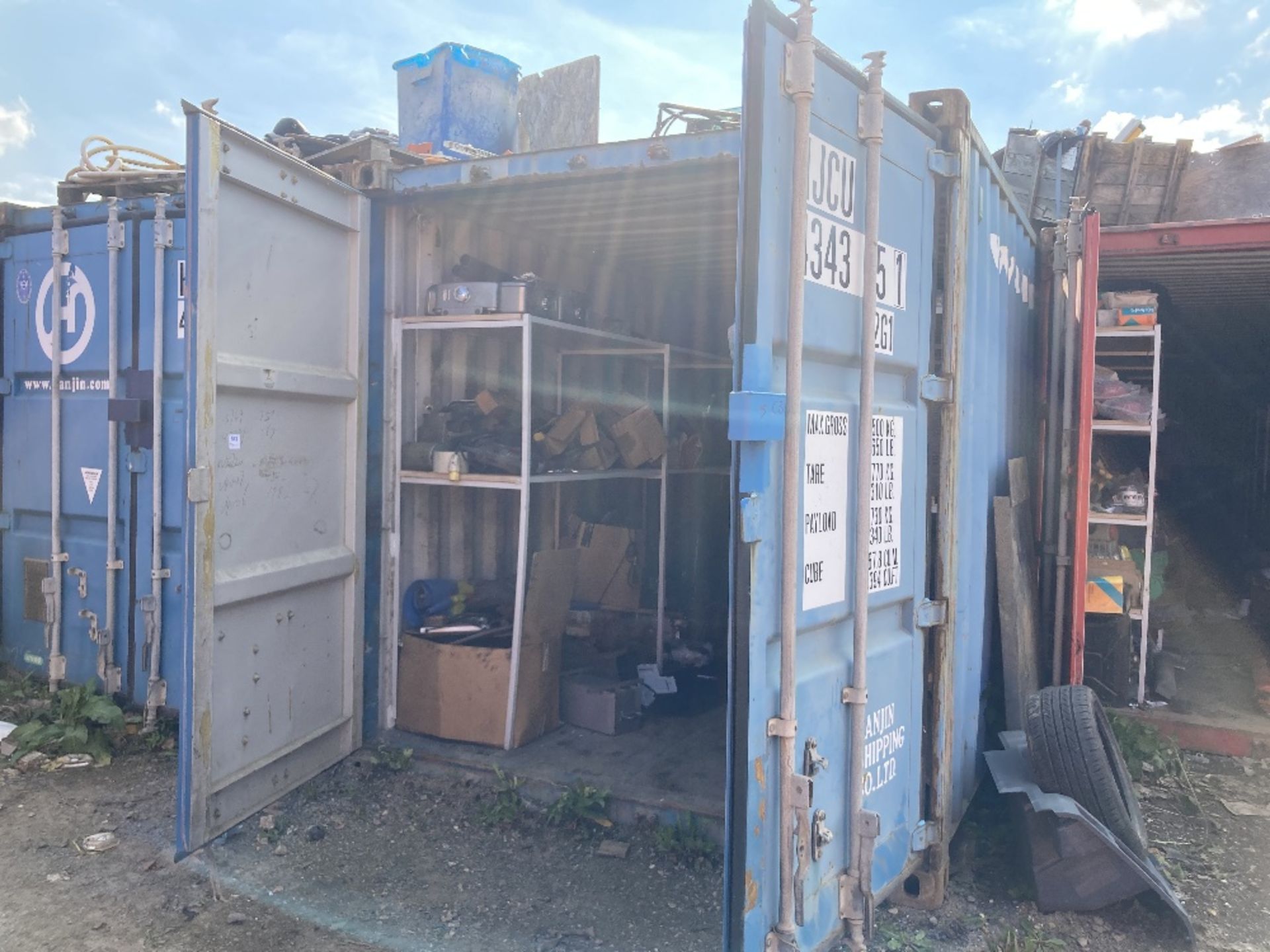 40ft Steel shipping container (Contents are in Lot 544)