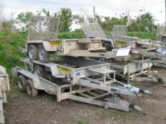 Three tandem axle plant trailers