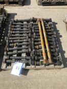 Pallet containing approximately (25) heavy duty bolts with (6) locking pins