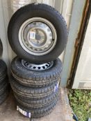 (5) New 13" Steel Rims with Compass CT7000 165xR13C Tyres