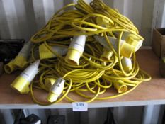 Large quantity of 110v extension leads
