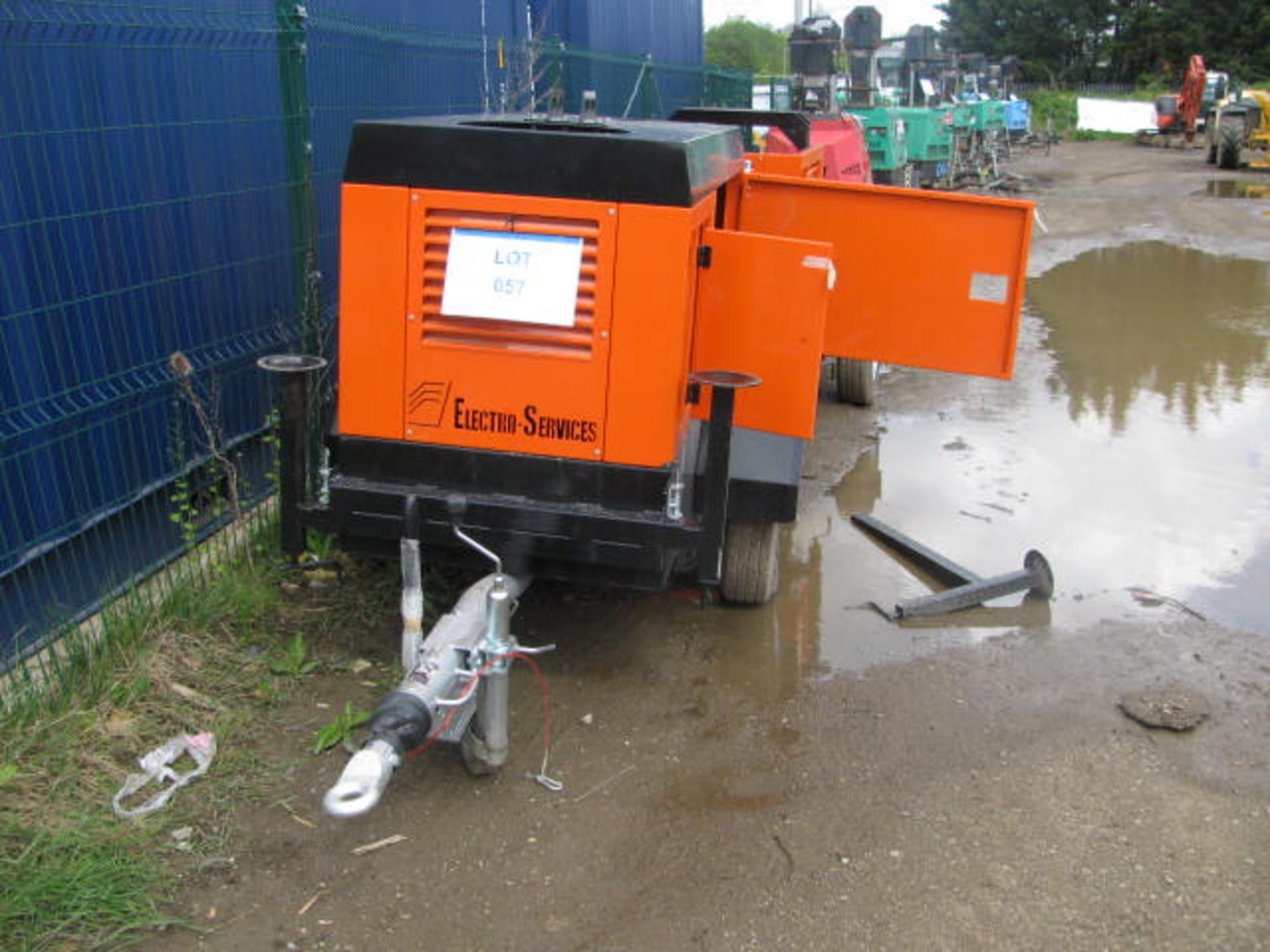 Electro Services lighting tower chassis with Kubota D1105 engine