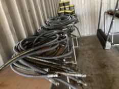 Large quantity of 1/2" Hydraulic hoses