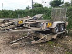 (2) M&E Tandem Axle Plant Trailer