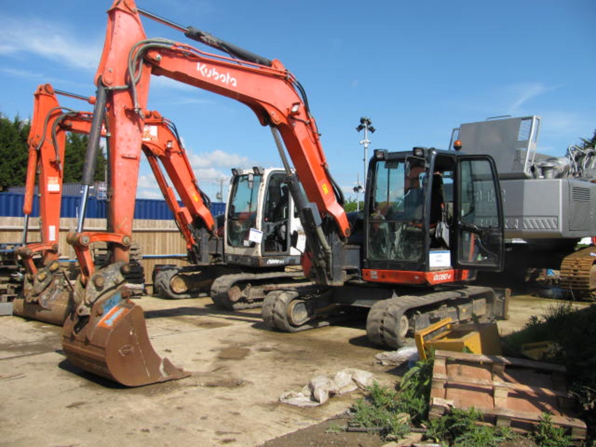Kubota KX080-4 rubber tracked excavator