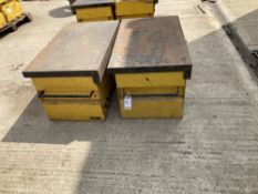 (2) Steel van vaults tool boxes