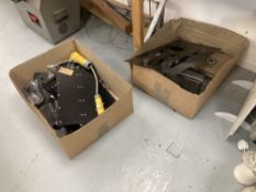 (2) Boxes of manufactured excavator components