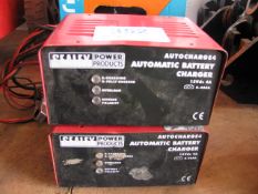 (2) Sealey Autocharge 4 automatic battery chargers