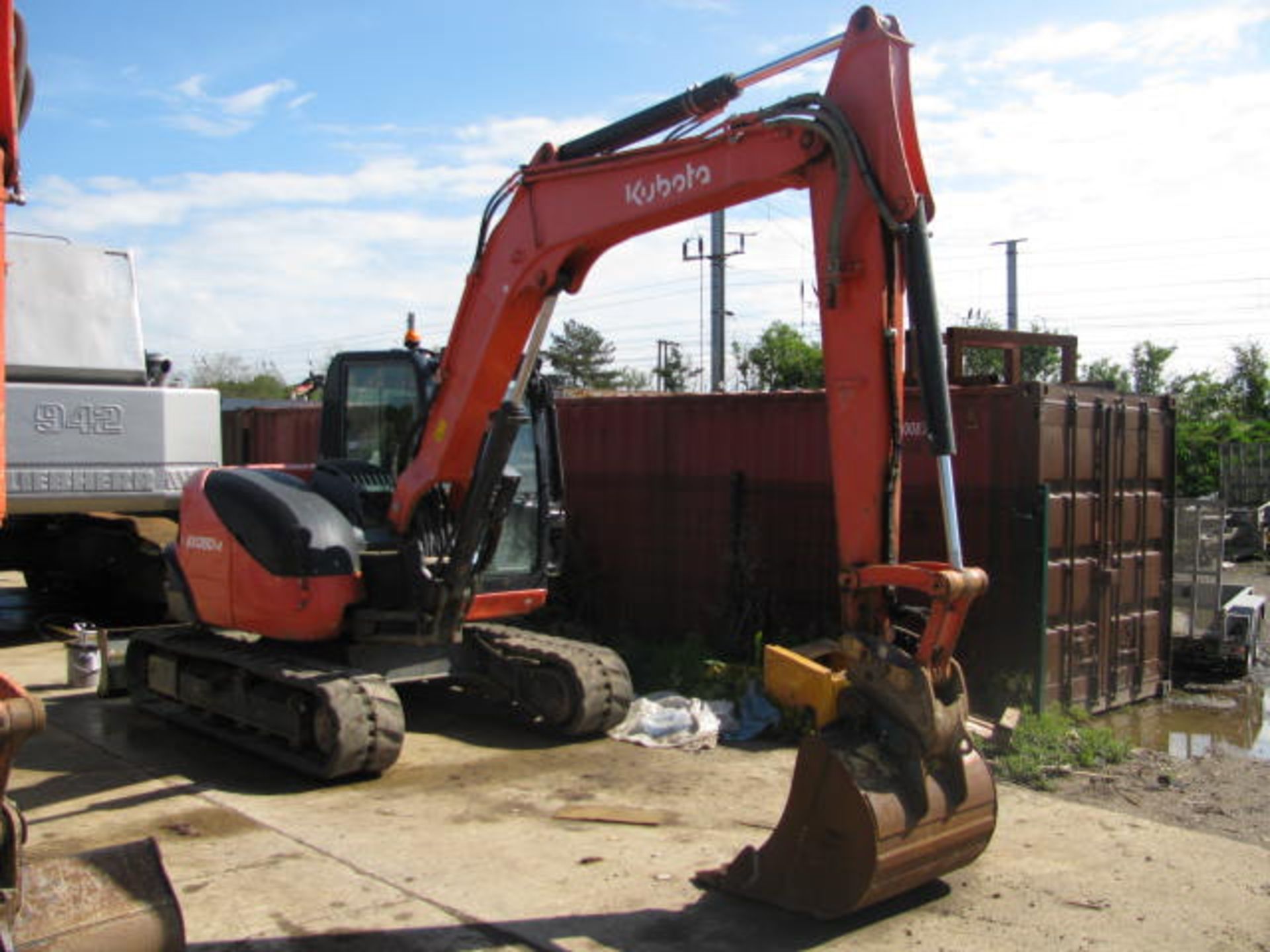 Kubota KX080-4 rubber tracked excavator - Image 4 of 8