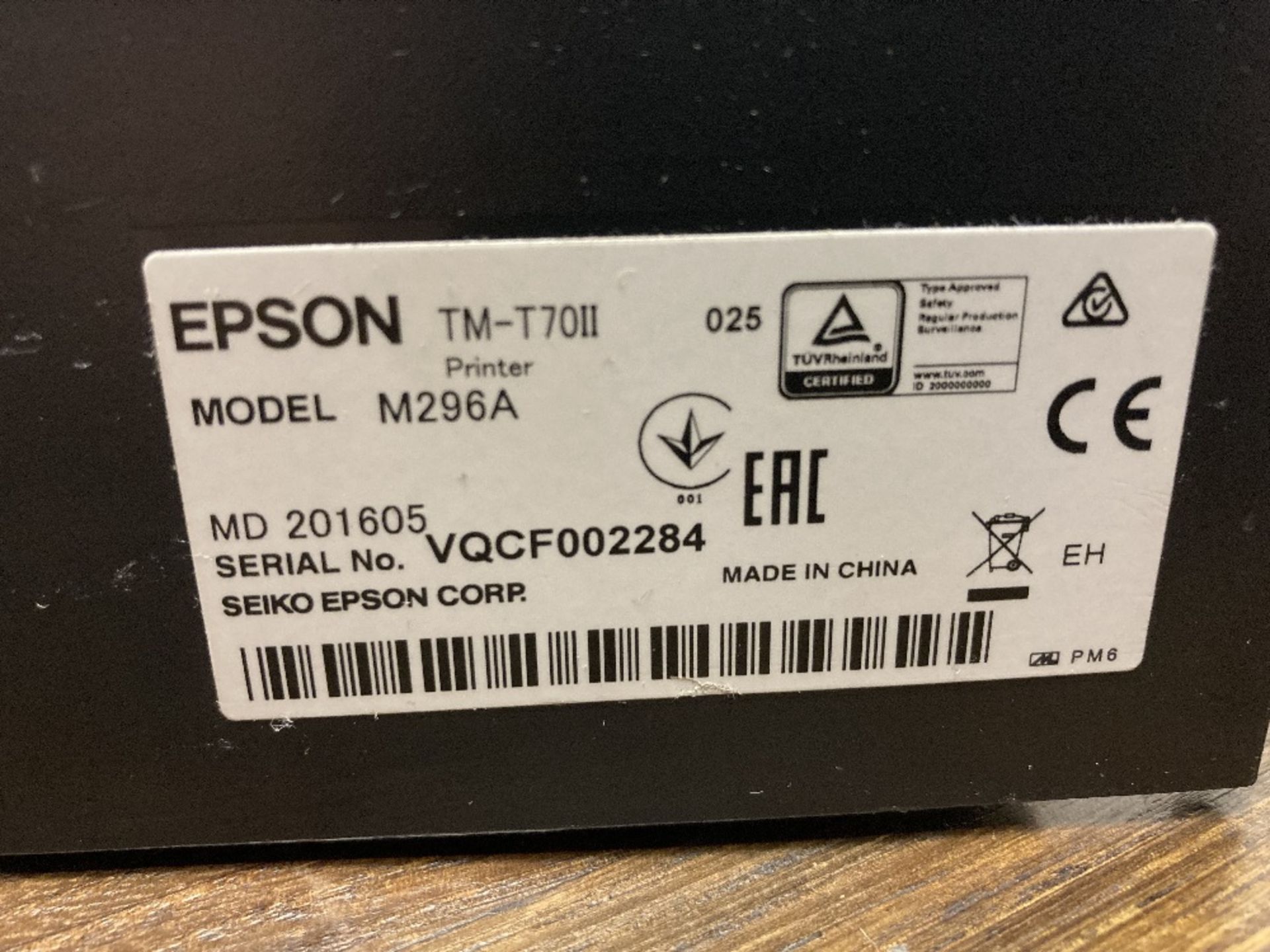 (2) Epson TM-T70II Thermal POS Receipt Printers - Image 3 of 4