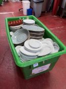 Quantity of Ceramic & Plastic Dishware c/w Mobile Truck